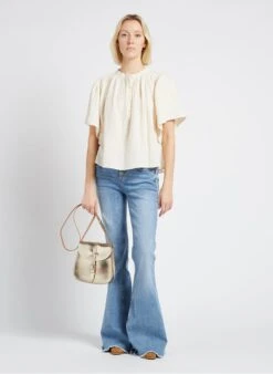 Umhängetasche Aus Metallic-Leder In Golden -Soeur 4170362