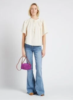 Umhängetasche Aus Leder In Violett -Soeur 4170365