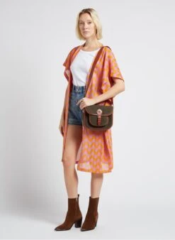 Umhängetasche Aus Veloursleder In Khaki -Soeur 4170558