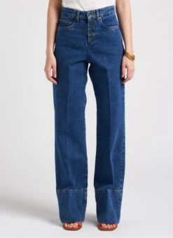 Soeur Weite Stone Washed Jeans Aus Baumwolle In Bleached Jeans