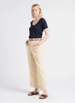 Soeur Weite Hose Aus Gewaschener Baumwolle In Beige -Soeur 4183278