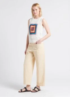 Soeur Weite Hose Aus Gewaschener Baumwolle In Beige -Soeur 4183293