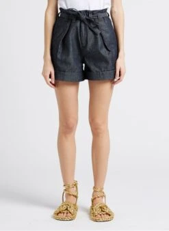 Soeur Weite Shorts Aus Baumwoll-Denim In Jeans Ohne Waschung