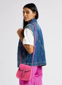 Mini-Umhängetasche Aus Leder Mit Schnalle In Rosa -Soeur 4220859