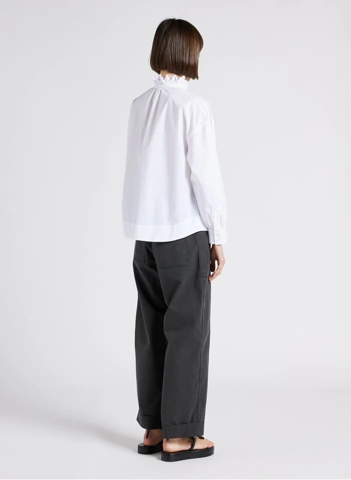 Soeur Weite Hose Aus Gewaschener Baumwolle In Grau 11 Soeur Weite Hose Aus Gewaschener Baumwolle In Grau – Bild 11