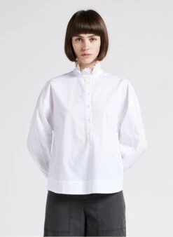 Soeur Baumwoll-Top Mit Stehkragen In Weiß -Soeur 4244844